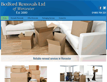 Tablet Screenshot of bedfordremovals-worcester.co.uk